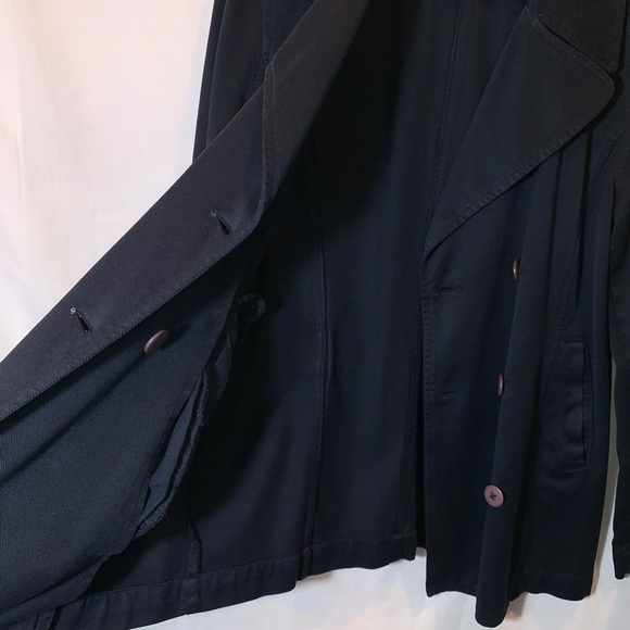 AT denim Women’s Button Navy Blue Denim Jacket - Picture 6 of 9